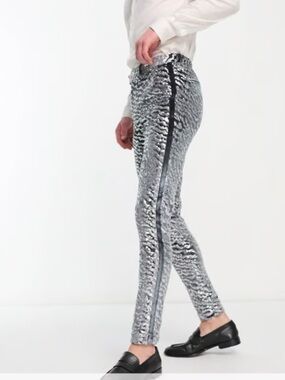 ASOS Silver Sequin Men’s Stretch Leggings